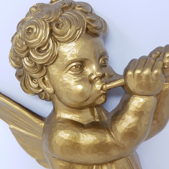 Vintage Syroco Cherubs wall decor mid century - Picture 7 of 7